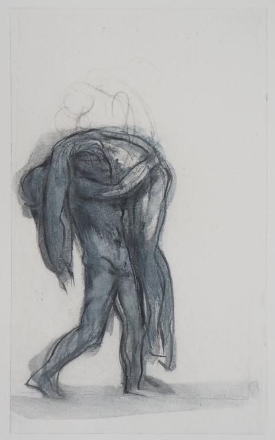 Auguste RODIN : Démon emportant une ombre, Gravure 2