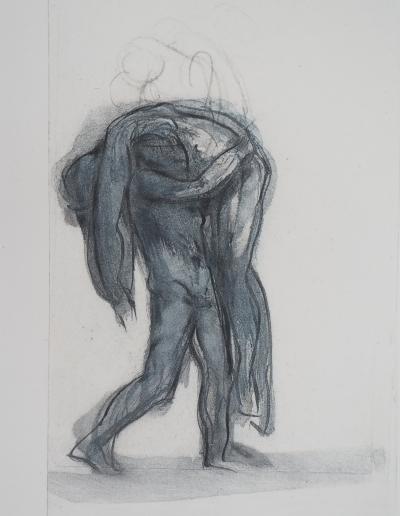 Auguste RODIN : Démon emportant une ombre, Gravure 2