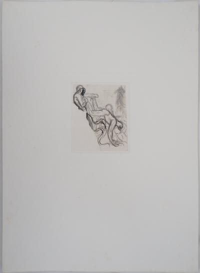 Auguste RODIN : Démon retirant une ombre du feu, Gravure 2