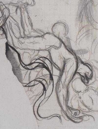 Auguste RODIN : Démon retirant une ombre du feu, Gravure 2