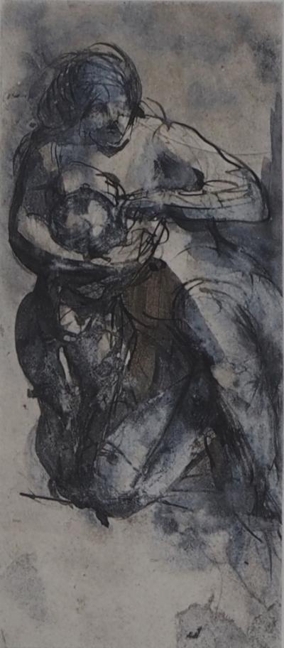 Auguste Rodin: The Child at the Breast, Engraving 2