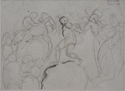 Auguste RODIN : Entrainement au cirque, Gravure 2