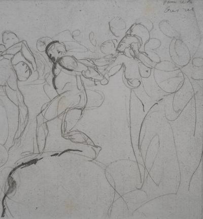Auguste RODIN : Entrainement au cirque, Gravure 2
