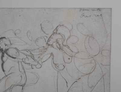 Auguste RODIN : Entrainement au cirque, Gravure 2