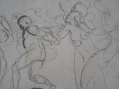 Auguste RODIN : Entrainement au cirque, Gravure 2