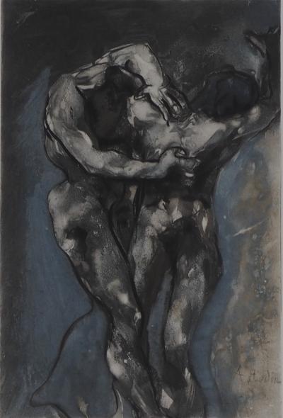 Auguste RODIN : L’étreinte amoureuse, Gravure signée 2