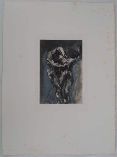 Auguste RODIN : L’étreinte amoureuse, Gravure signée 2