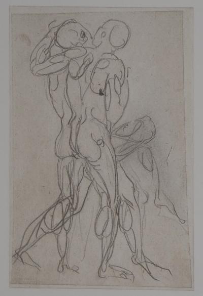 Auguste RODIN : Etude de la lutte, Gravure 2