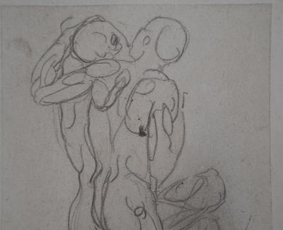 Auguste RODIN : Etude de la lutte, Gravure 2