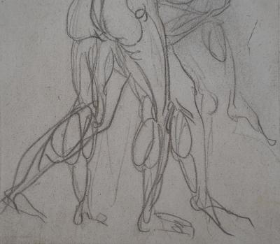 Auguste RODIN : Etude de la lutte, Gravure 2