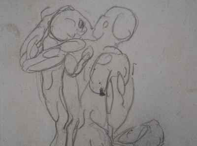 Auguste RODIN : Etude de la lutte, Gravure 2