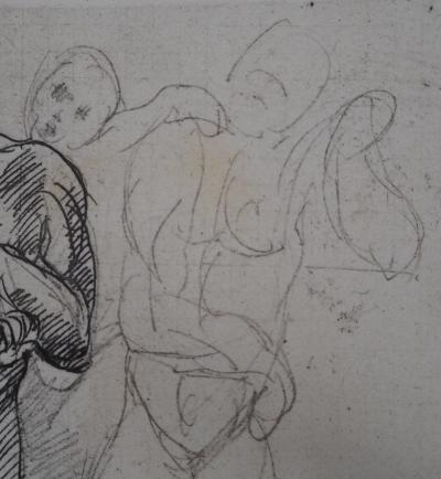 Auguste RODIN : Etude du mouvement, Gravure 2