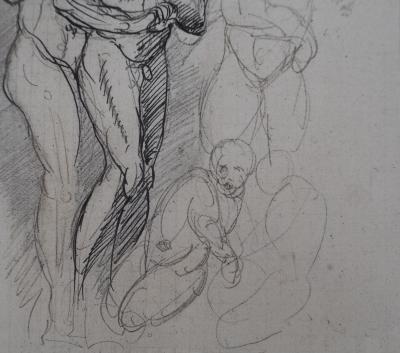 Auguste RODIN : Etude du mouvement, Gravure 2