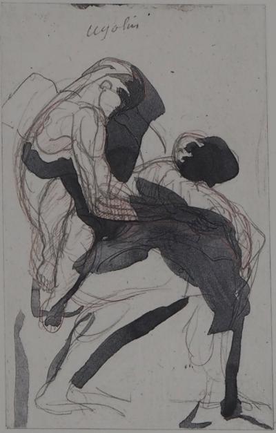 Auguste RODIN : Etude du mouvement, Gravure 2