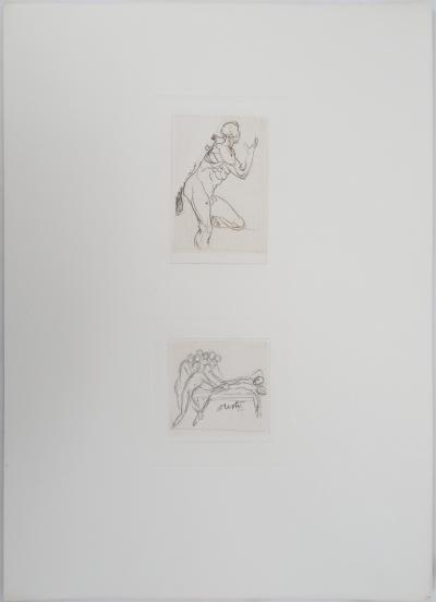 Auguste RODIN : Etudes pour la Tragédie, Gravure 2