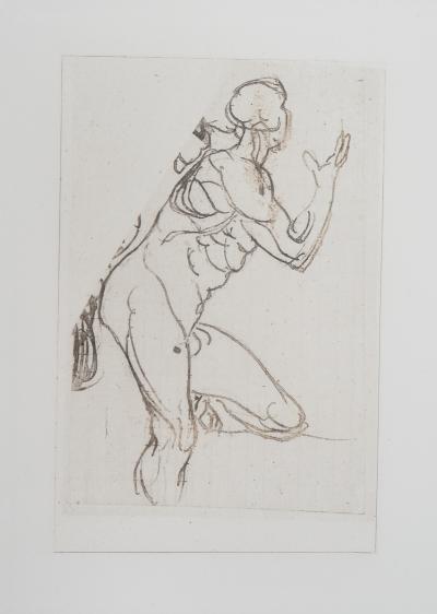 Auguste RODIN : Etudes pour la Tragédie, Gravure 2