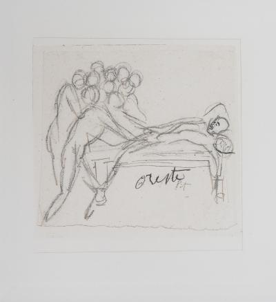 Auguste RODIN : Etudes pour la Tragédie, Gravure 2