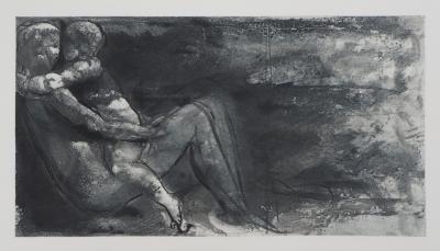 Auguste RODIN : Femme et enfant allongés, Gravure 2