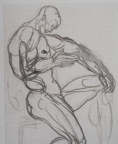 Auguste RODIN : Figure de damné, Gravure 2