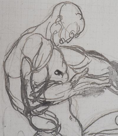 Auguste RODIN : Figure de damné, Gravure 2
