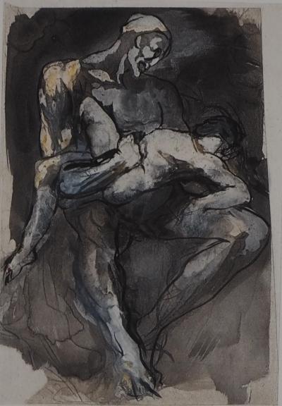 Auguste RODIN : Le fils endormi, Gravure 2
