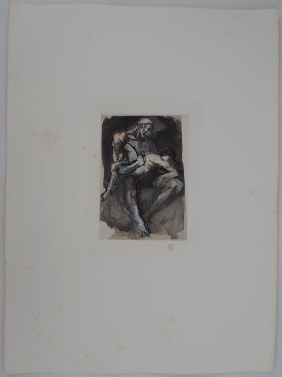Auguste RODIN : Le fils endormi, Gravure 2