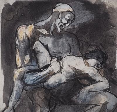 Auguste RODIN : Le fils endormi, Gravure 2