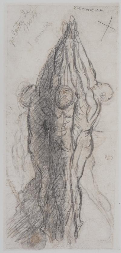 Auguste RODIN : Groupe de damnés suspendus par les bras, Gravure 2