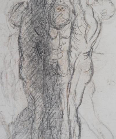 Auguste RODIN : Groupe de damnés suspendus par les bras, Gravure 2