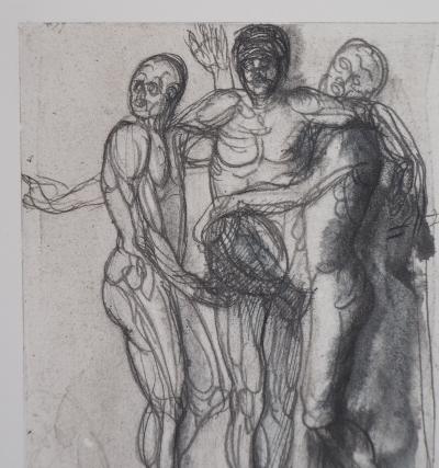 Auguste RODIN : Groupe de trois hommes, Gravure 2