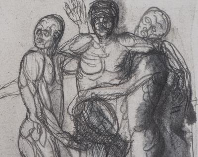 Auguste RODIN : Groupe de trois hommes, Gravure 2