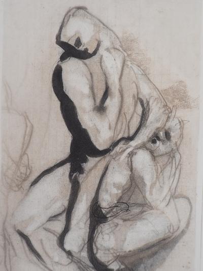 Auguste RODIN : Groupe d’hommes, Gravure 2