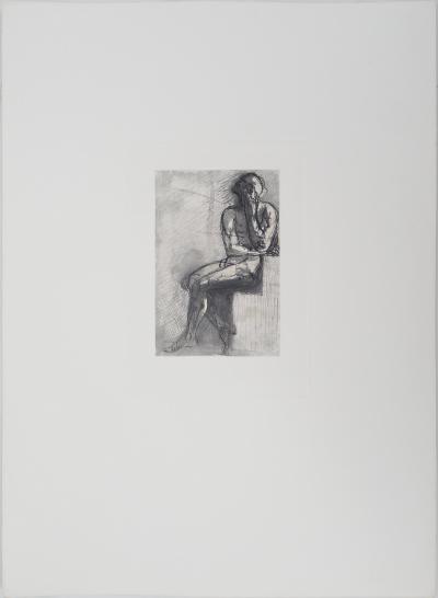 Auguste RODIN : Homme assis, Gravure 2