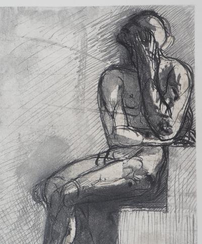Auguste RODIN : Homme assis, Gravure 2