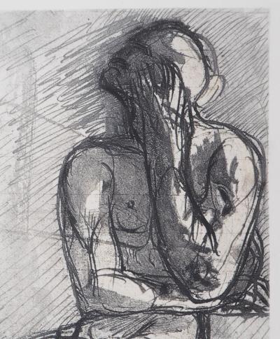 Auguste RODIN : Homme assis, Gravure 2