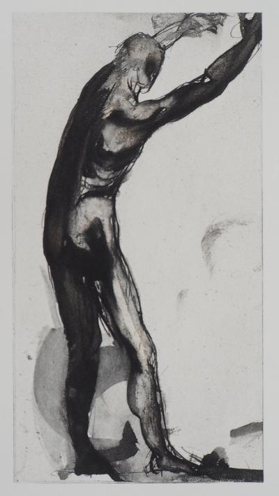 Auguste RODIN : Homme en noir, Gravure 2