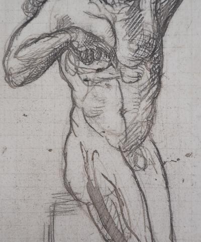 Auguste RODIN : Homme nu, Gravure 2