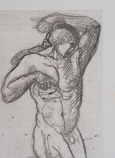Auguste RODIN : Homme nu, Gravure 2