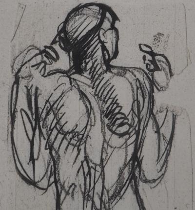 Auguste RODIN : Nu masculin de dos, Gravure 2