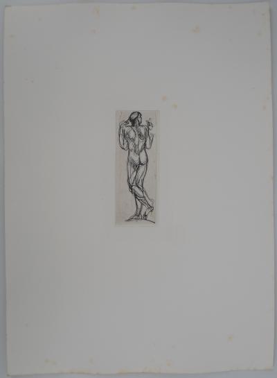 Auguste RODIN : Nu masculin de dos, Gravure 2
