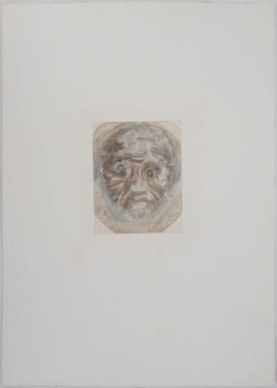 Auguste RODIN : Masque d’homme, Gravure 2