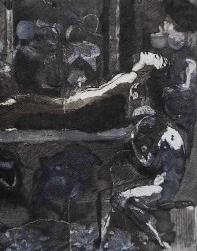 Auguste RODIN : La mort du roi, Gravure 2