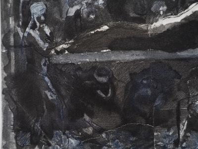 Auguste RODIN : La mort du roi, Gravure 2