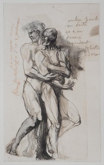 Auguste RODIN : Ombre parlant à Dante, Gravure 2