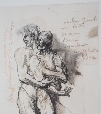Auguste RODIN : Ombre parlant à Dante, Gravure 2