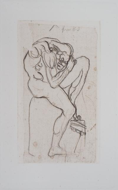 Auguste RODIN : Deux planches, Ombres, Gravure 2
