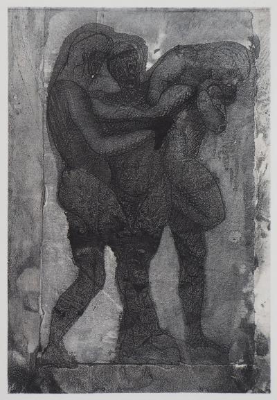 Auguste RODIN : Ombres de trois guerriers, Gravure 2