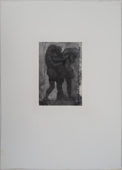 Auguste RODIN : Ombres de trois guerriers, Gravure 2