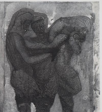 Auguste RODIN : Ombres de trois guerriers, Gravure 2