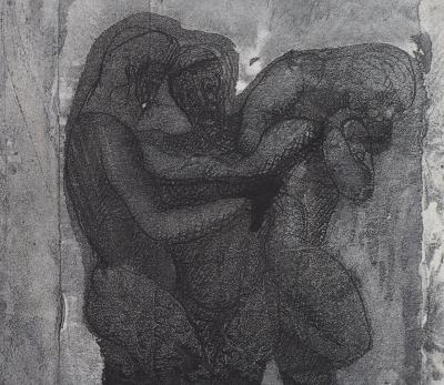 Auguste RODIN : Ombres de trois guerriers, Gravure 2